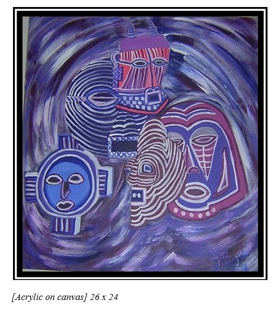 painting with masks Irene Epie
