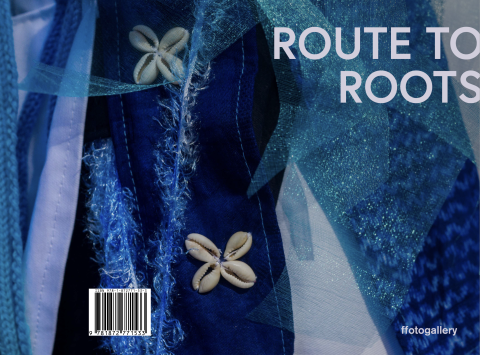 book cover design blue fabric with shells